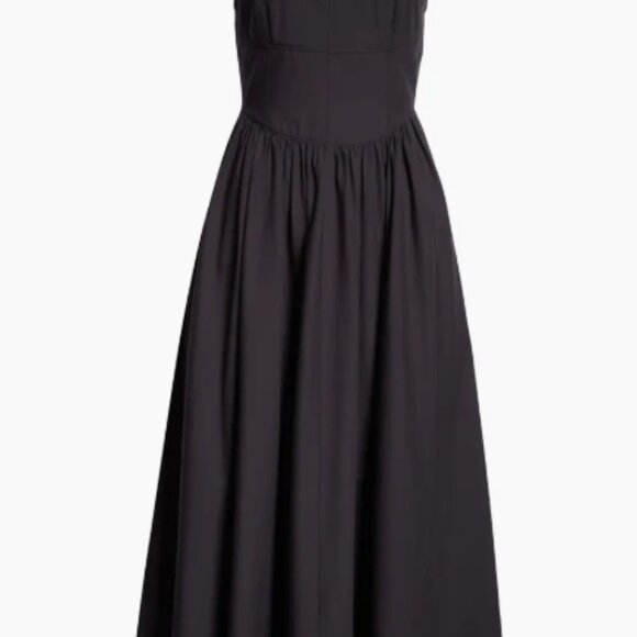 NWT Cinq à Sept Benita Sleeveless Cotton Blend Black Dress Size 10 - Picture 2 of 7